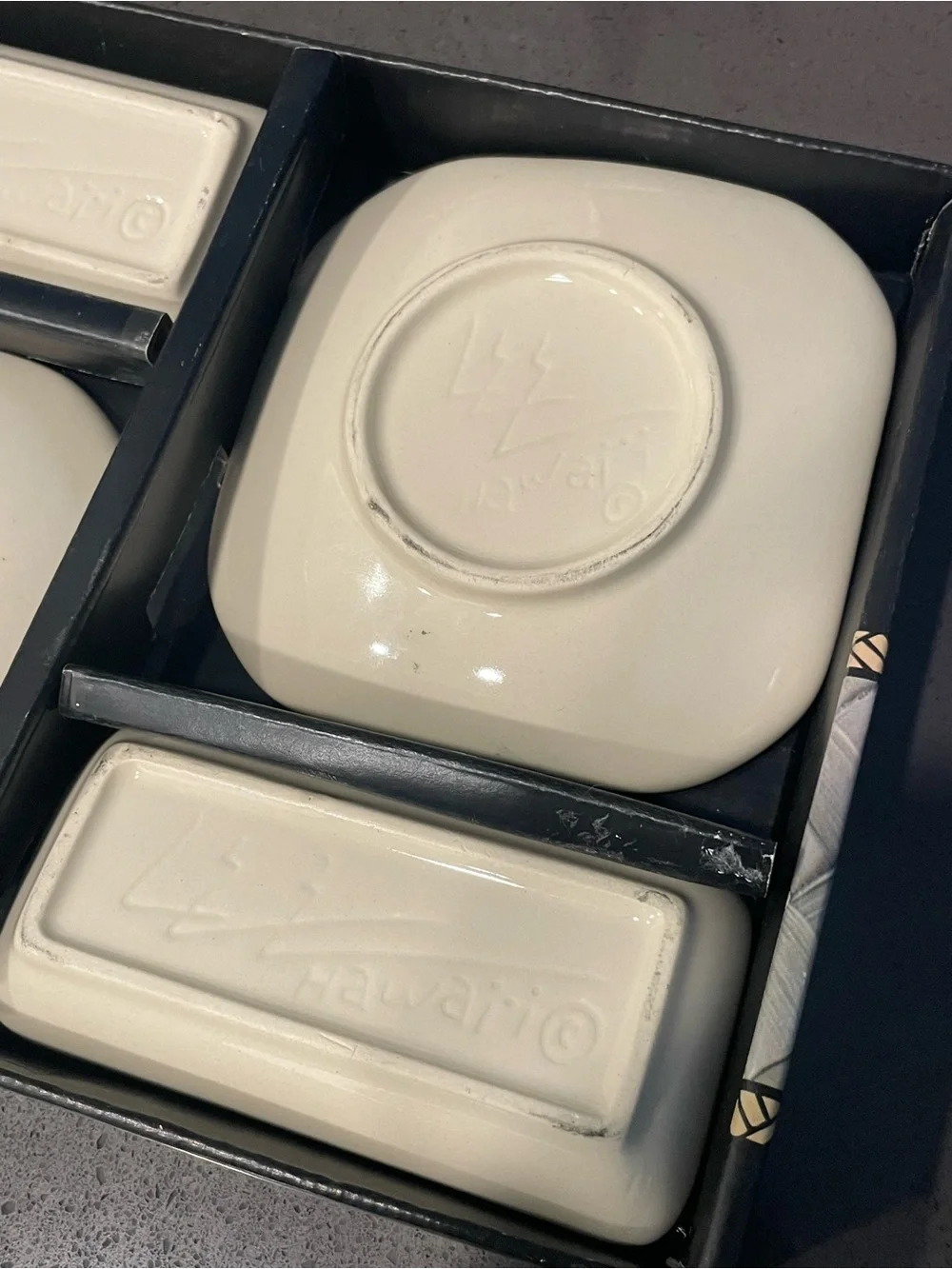 Lee Ceramics Handmade Hawaii Aloha Collection 4Piece Ceramic Dish Set Green Fern